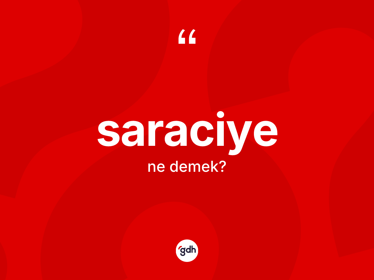 Saraciye kelimesi ne demek? Saraciye kelimesinin kaç farklı anlamı var?