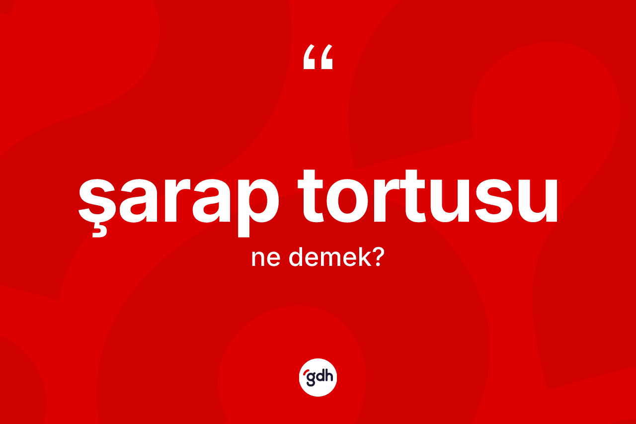 Şarap tortusu kelimesi nedir? Şarap tortusunun sözlükteki anlamı nedir?