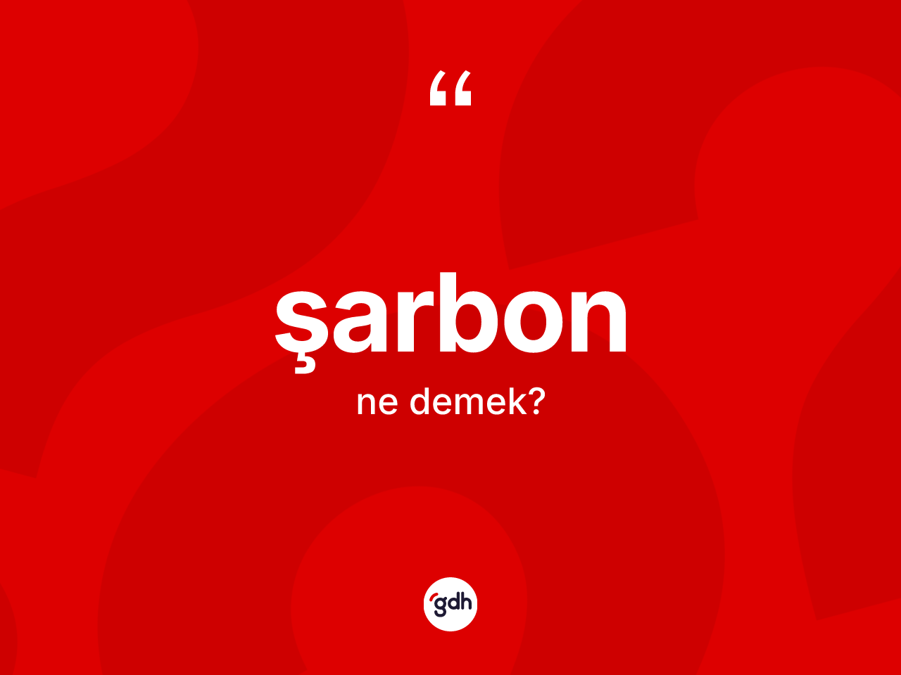 Şarbon kelimesi ne anlama gelir? Şarbon kelimesinin TDK'ya göre açıklaması nedir?