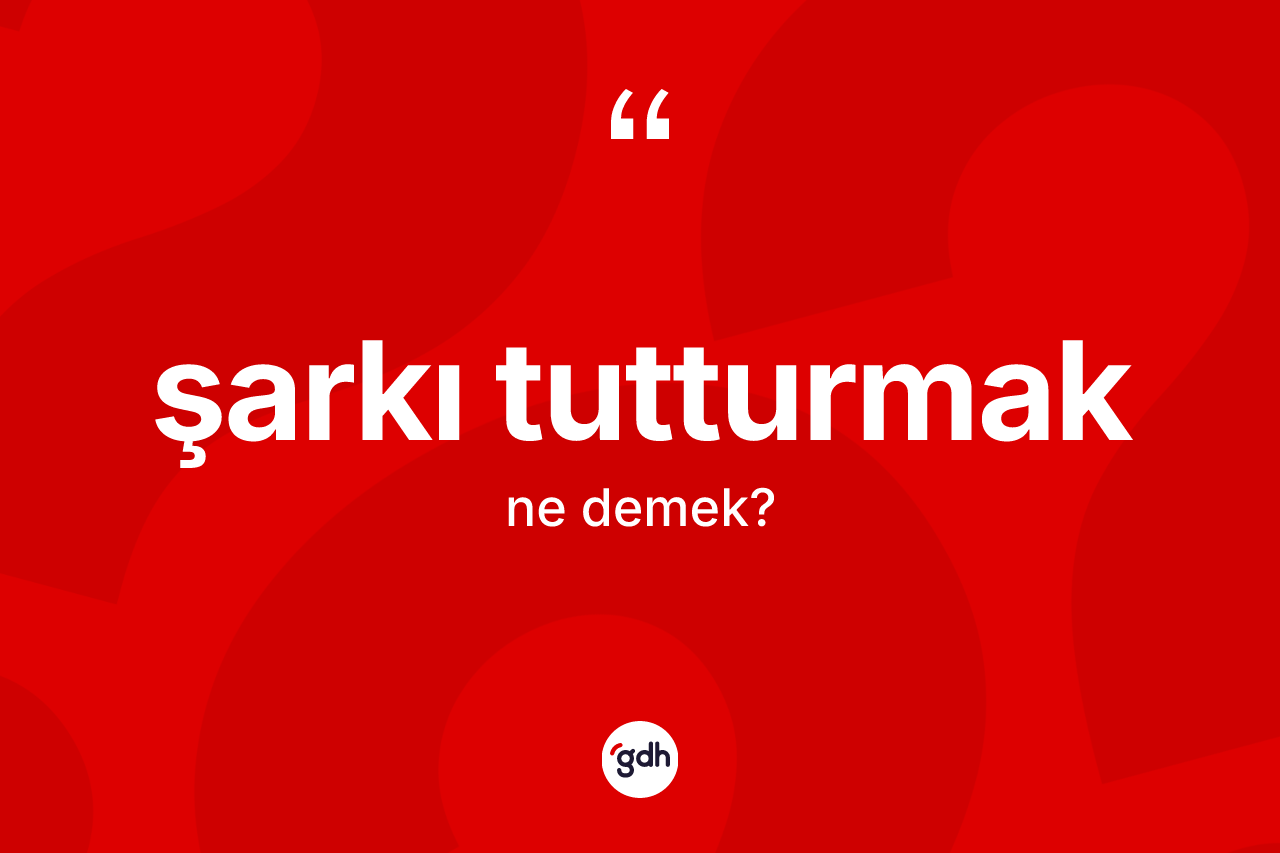 Şarkı tutturmak ne demek? Şarkı tutturmak sözünün TDK anlamı nedir?