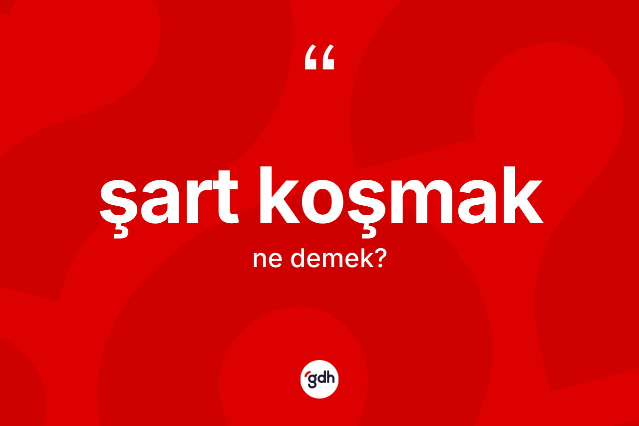 Şart koşmak ifadesinin tanımı nedir? Şart koşmak ifadesinin TDK anlamı nedir?