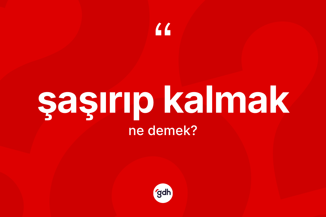 Şaşırıp kalmak nedir? Şaşırıp kalmak sözünün TDK tanımı nedir?