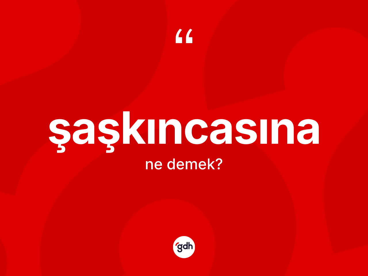 Şaşkıncasına kelimesinin anlamı nedir? Şaşkıncasınanın kısaca tanımı nedir?