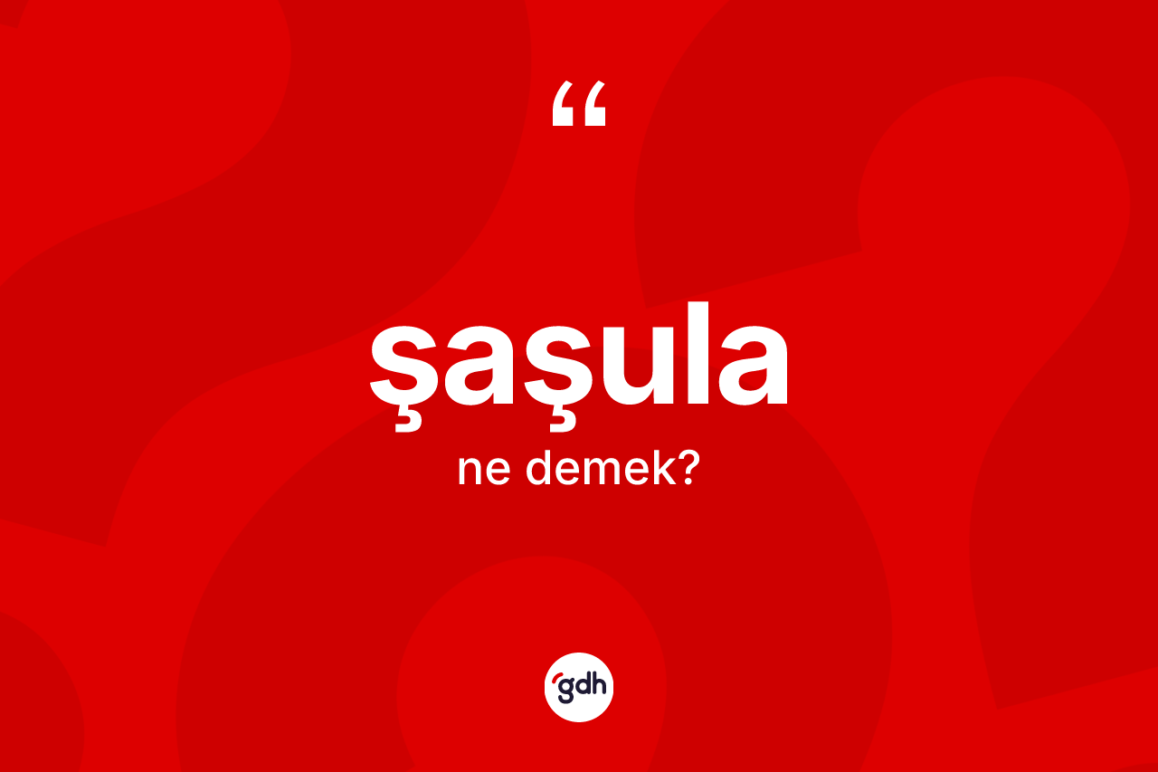 Şaşula kelimesinin tanımı nedir? Şaşulanın sözlükteki anlamı nedir?