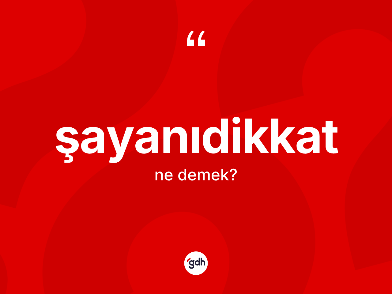 Şayanıdikkat ne anlama gelir? Şayanıdikkatın TDK'ya göre anlamı nedir?
