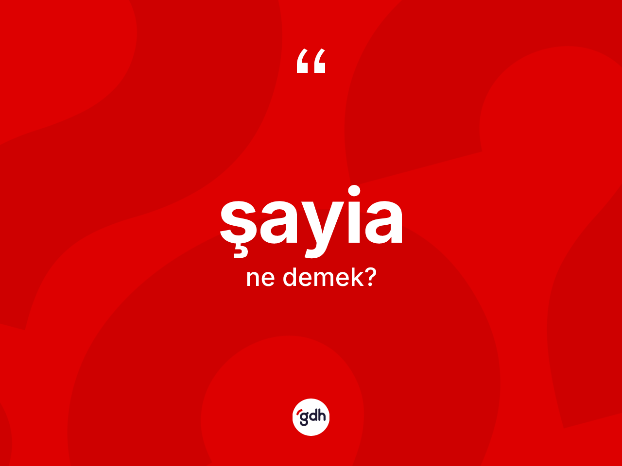 Şayia kelimesi nedir? Şayianın TDK'ya göre anlamı nedir?