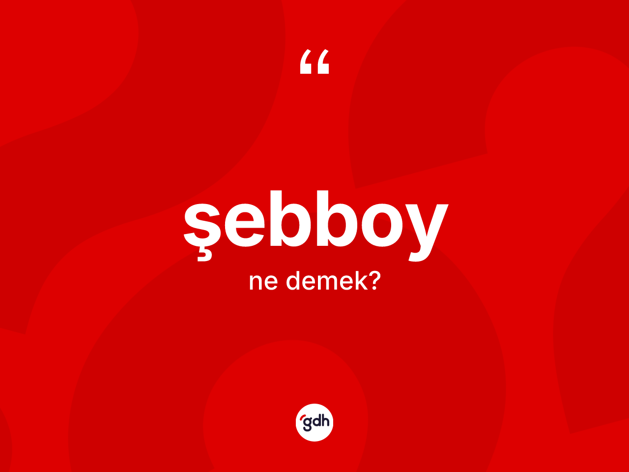 Şebboy kelimesi nedir? Şebboy kelimesinin kaç farklı anlamı var?