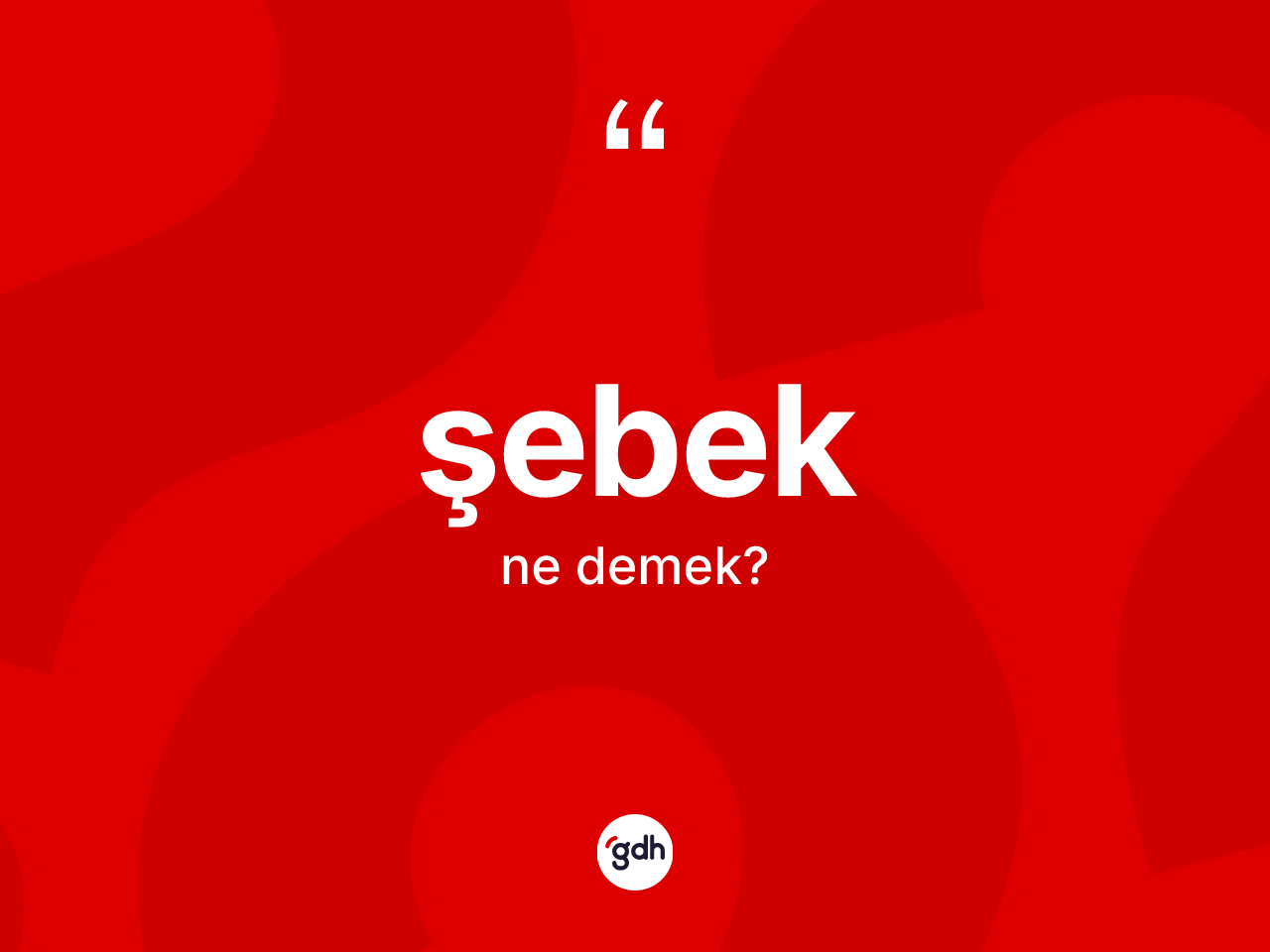 Şebek kelimesinin tanımı nedir? Şebeğin TDK'ya göre anlamı nedir?