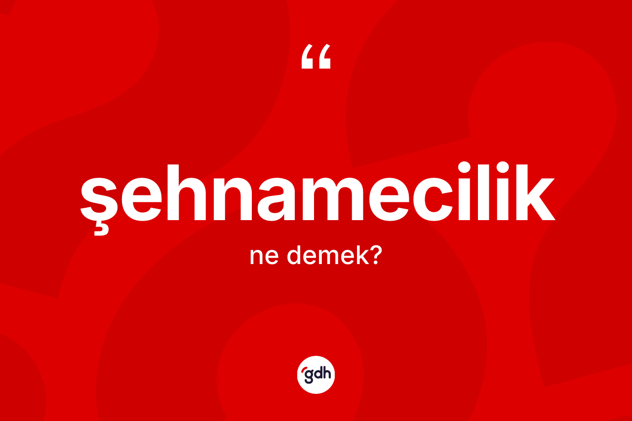 Şehnamecilik kelimesinin tanımı nedir? Şehnameciliğin TDK'ya göre anlamı nedir?