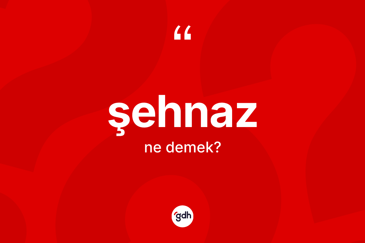 Şehnaz kelimesi nedir? Şehnaz kelimesinin kaç farklı anlamı var?
