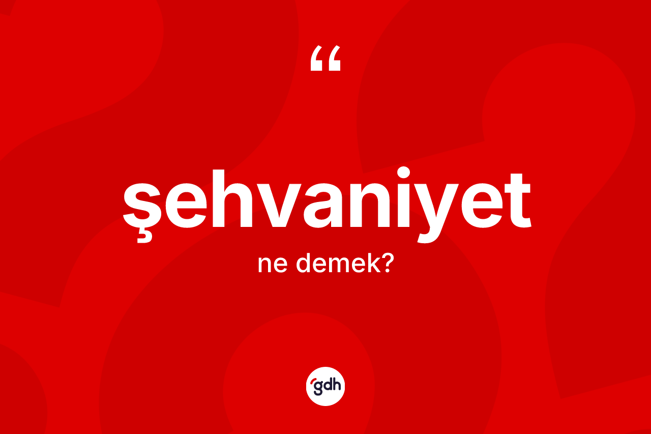 Şehvaniyet kelimesinin tanımı nedir? Şehvaniyetin kısaca tanımı nedir?