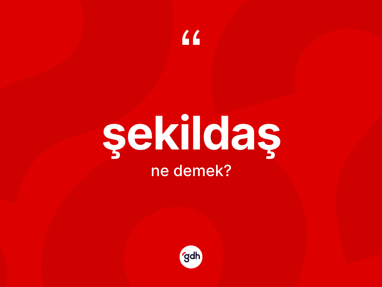 Şekildaş ne anlama gelir? Şekildaşın TDK'ya göre anlamı nedir?