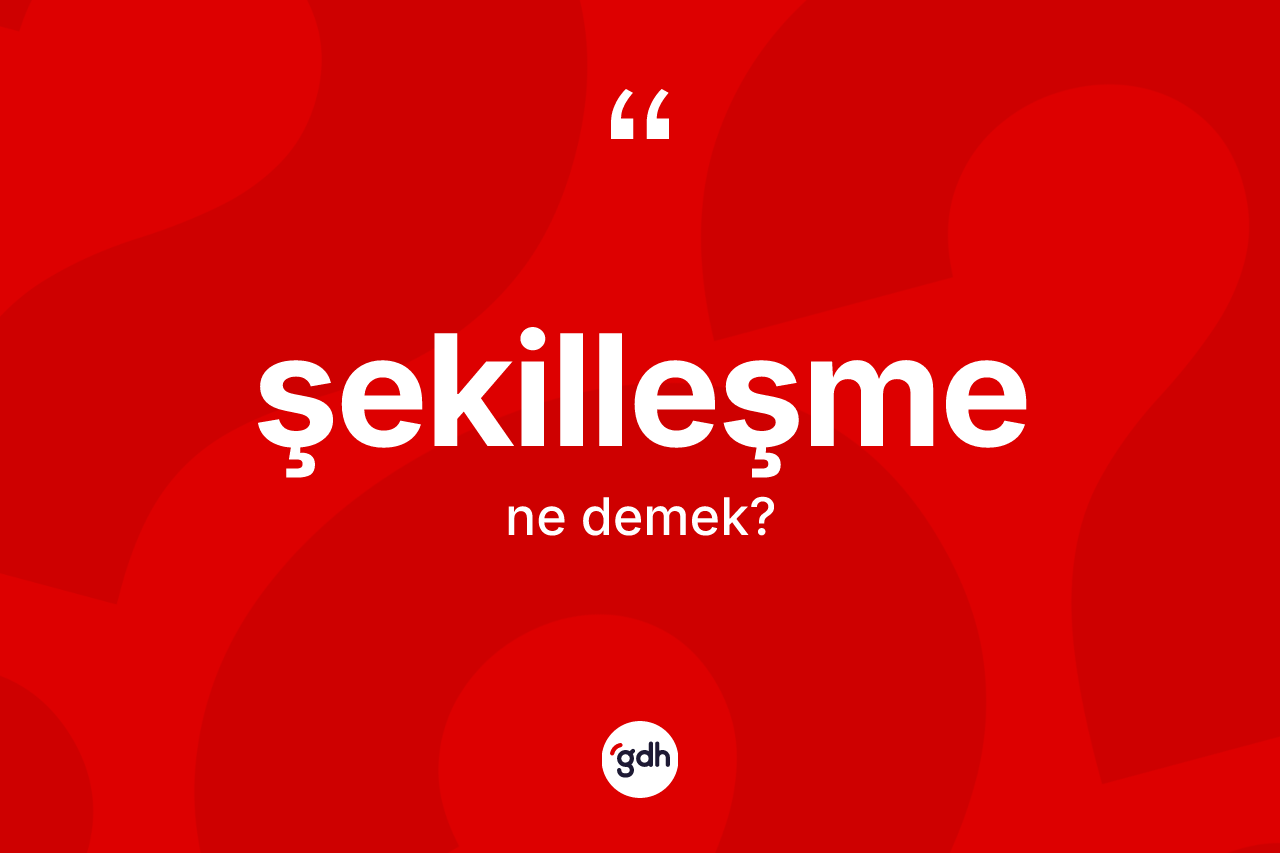Şekilleşme kelimesinin tanımı nedir? Şekilleşmenin sözlükteki anlamı nedir?