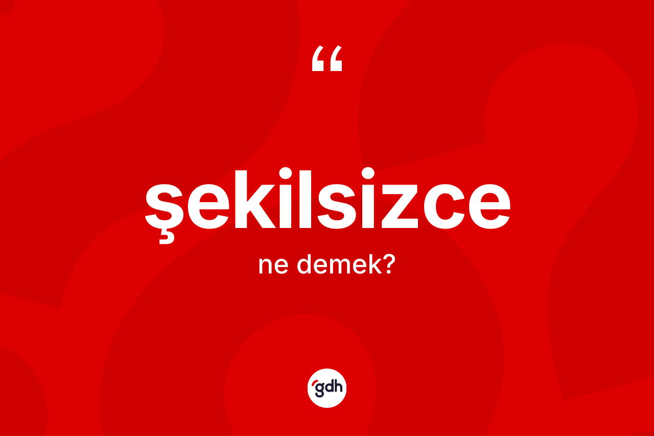 Şekilsizce kelimesi nedir? Şekilsizcenin sözlükteki anlamı nedir?