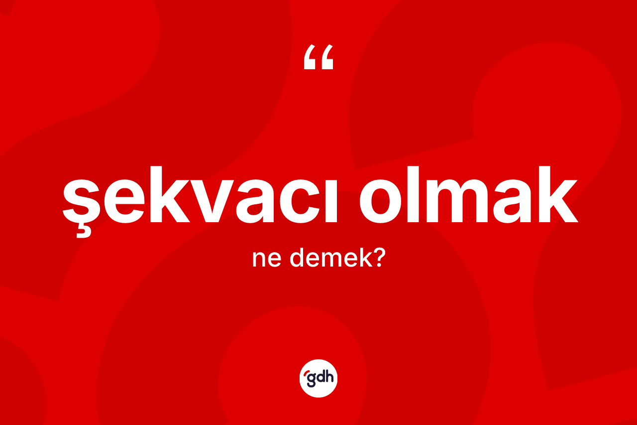 Şekvacı olmak ifadesinin tanımı nedir? Şekvacı olmak ifadesi nerede kullanılır?