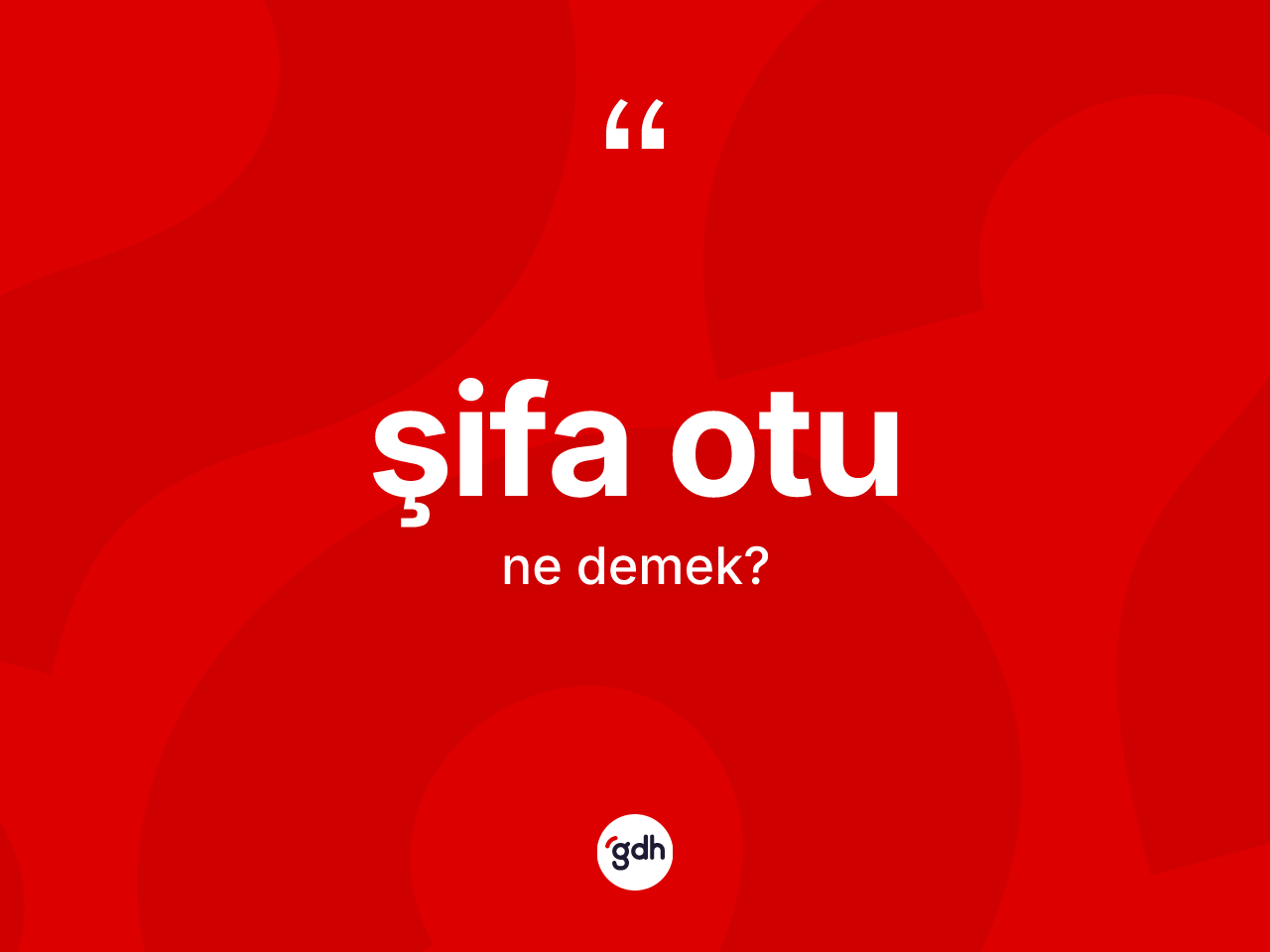 Şifa otu kelimesinin sözlükteki tanımı nedir? Şifa otunun sözlükteki anlamı nedir?