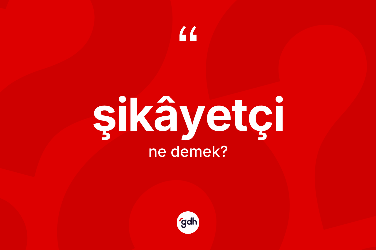 Şikâyetçi kelimesinin tanımı nedir? Şikâyetçinin TDK'ya göre anlamı nedir?