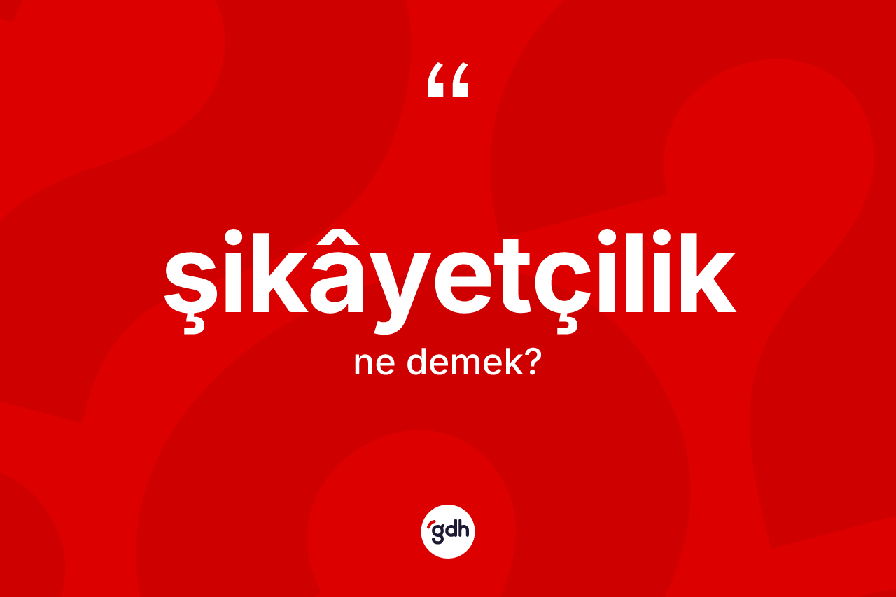 Şikâyetçilik kelimesinin tanımı nedir? Şikâyetçilik kelimesinin kaç farklı anlamı var?