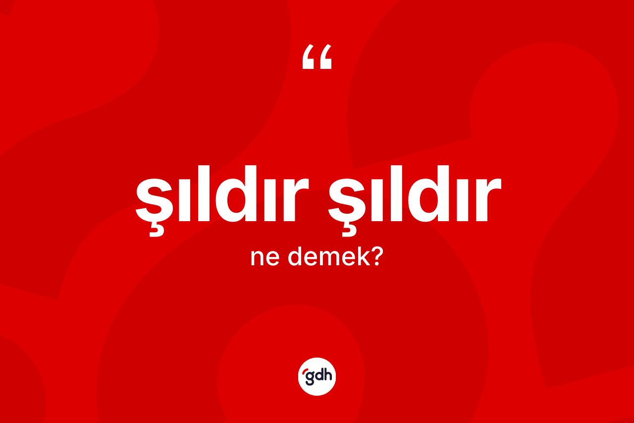 Şıldır şıldır kelimesinin tanımı nedir? Şıldır şıldırın TDK'ya göre anlamı nedir?