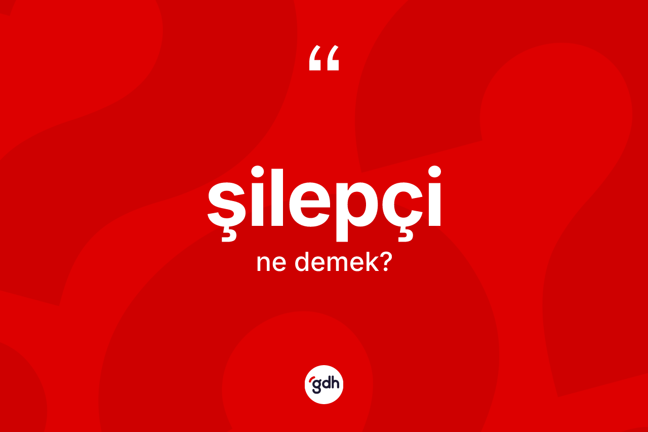 Şilepçi kelimesinin anlamı nedir? Şilepçinin TDK'ya göre anlamı nedir?