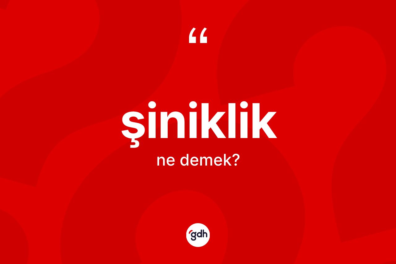 Şiniklik kelimesinin sözlükteki tanımı nedir? Şinikliğin TDK'ya göre anlamı nedir?