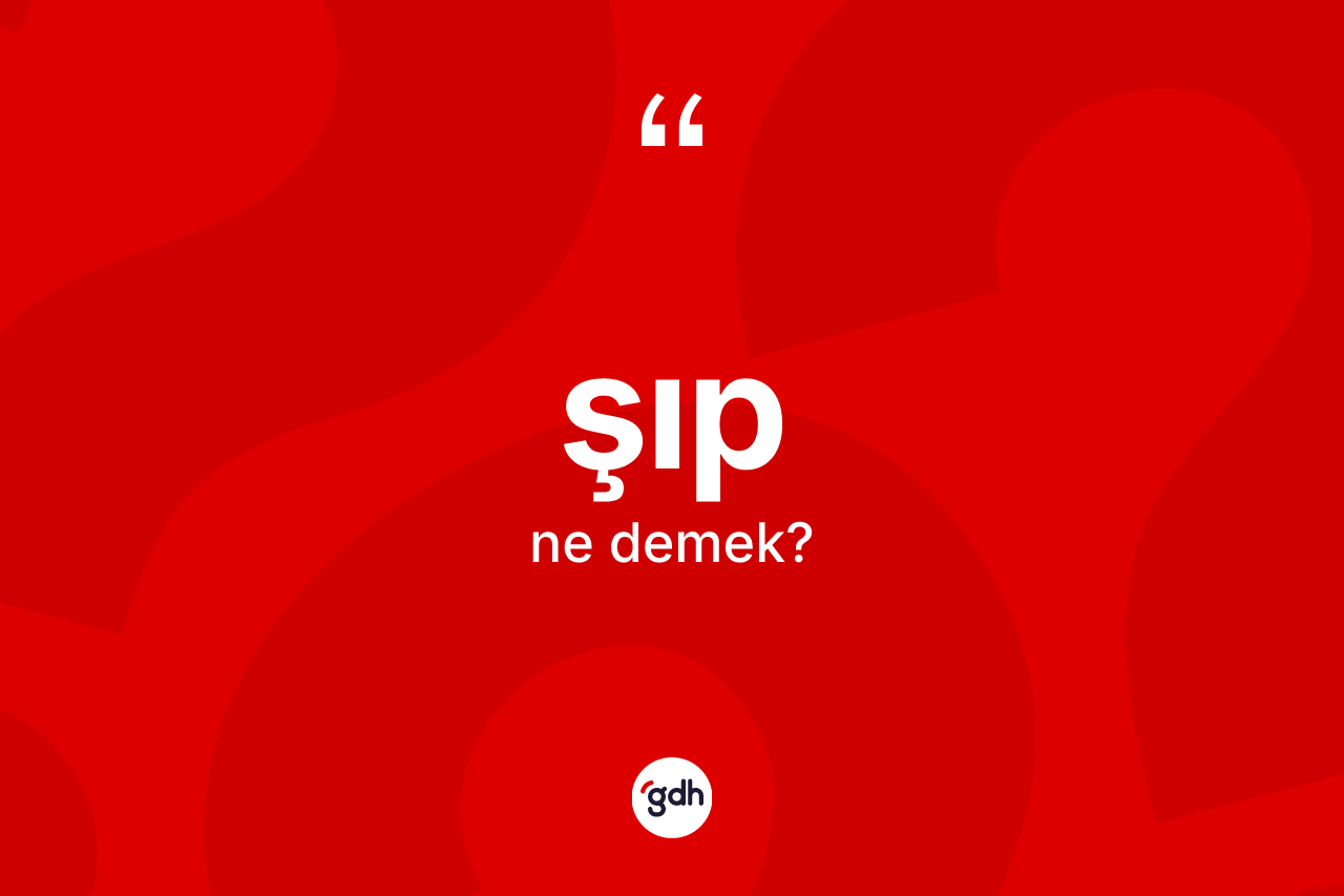 Şıp kelimesinin tanımı nedir? Şıp kelimesinin kaç farklı anlamı var?