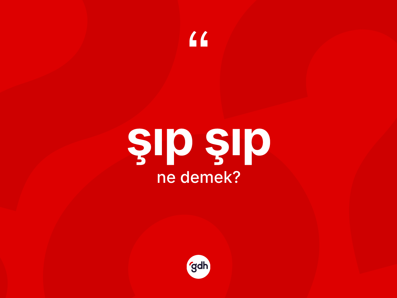 Şıp şıp kelimesinin tanımı nedir? Şıp şıbın TDK'ya göre anlamı nedir?