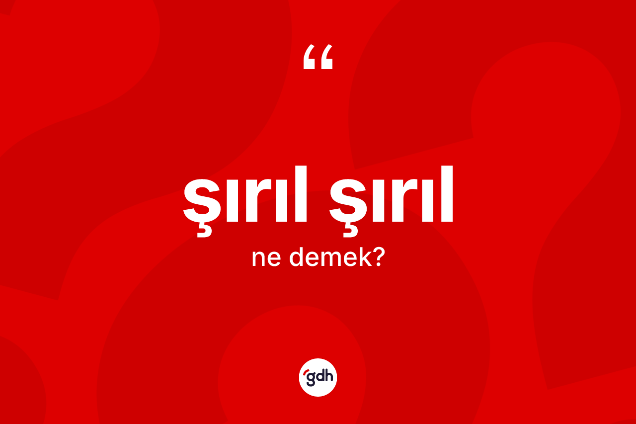 Şırıl şırıl kelimesinin anlamı nedir? Şırıl şırıl kelimesinin TDK'ya göre açıklaması nedir?