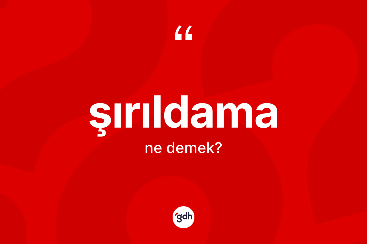 Şırıldama kelimesi nedir? Şırıldamanın sözlükteki anlamı nedir?