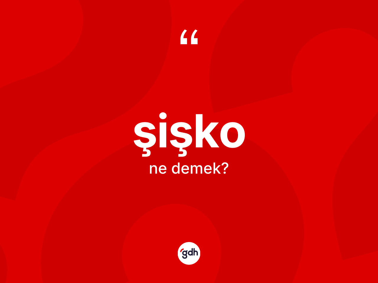 Şişko ne anlama gelir? Şişkonun sözlükteki anlamı nedir?