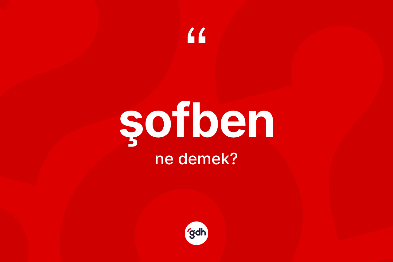 Şofben ne demek? Şofbenin TDK'ya göre anlamı nedir?
