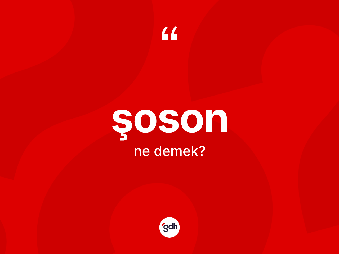 Şoson kelimesinin tanımı nedir? Şoson kelimesinin TDK anlamı nedir?