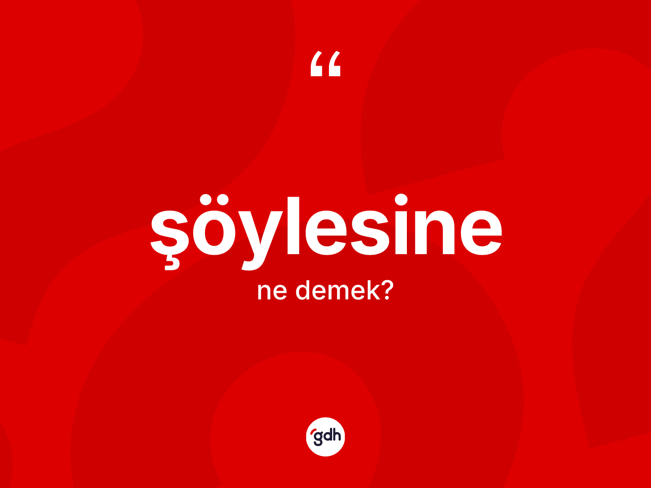 Şöylesine kelimesinin anlamı nedir? Şöylesine kelimesinin özellikleri nelerdir?