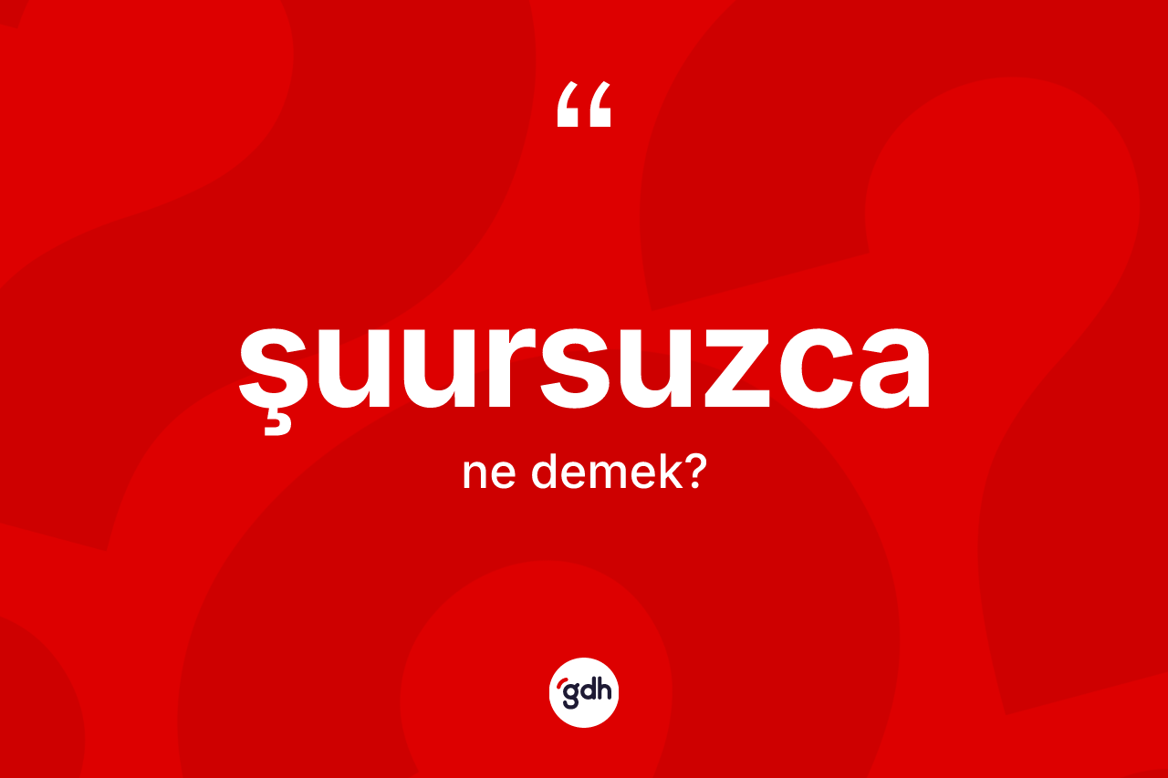 Şuursuzca kelimesinin tanımı nedir? Şuursuzca kelimesinin kaç farklı anlamı var?