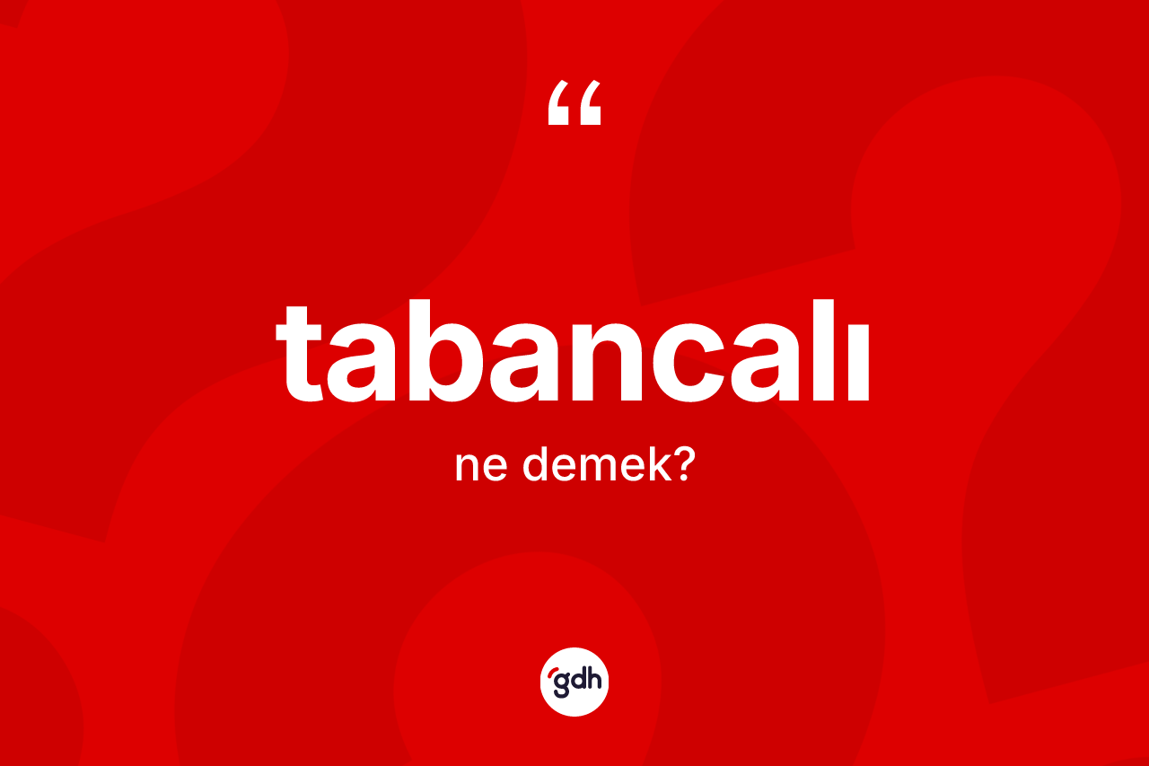Tabancalı kelimesinin tanımı nedir? Tabancalının sözlükteki anlamı nedir?