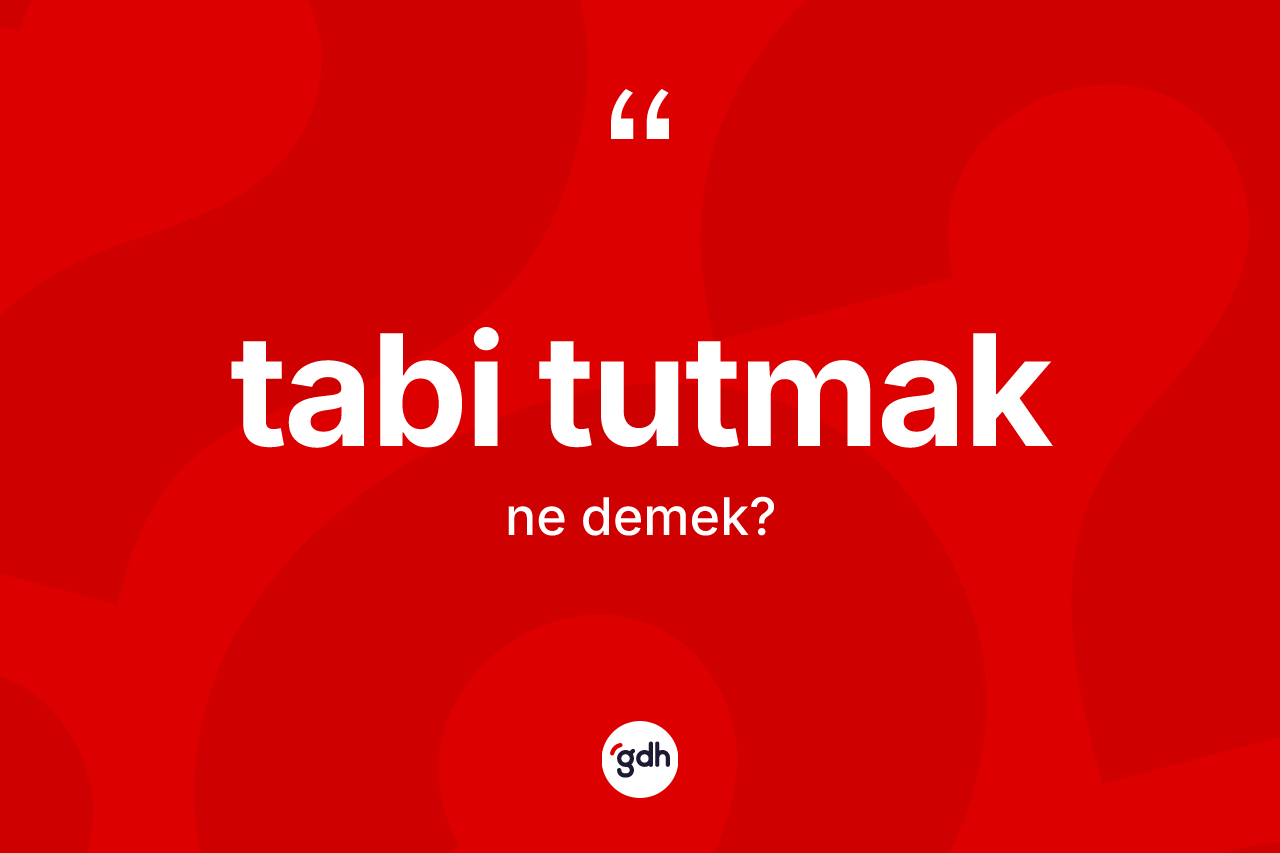 Tabi tutmak ifadesi nedir? Tabi tutmak ifadesi nerede kullanılır?