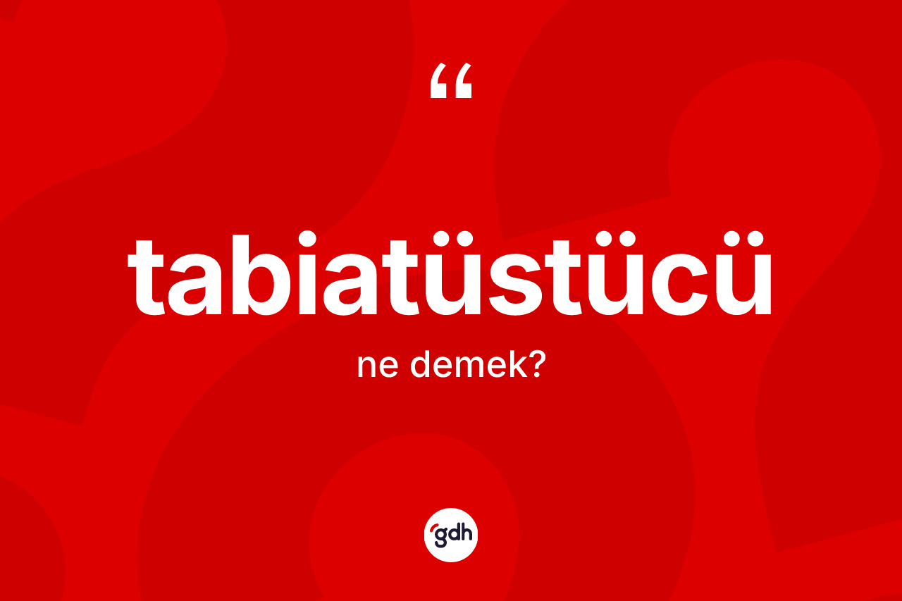 Tabiatüstücü kelimesinin anlamı nedir? Tabiatüstücünün TDK'ya göre anlamı nedir?