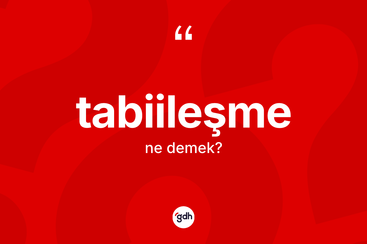 Tabiileşme kelimesinin tanımı nedir? Tabiileşmenin TDK'ya göre anlamı nedir?