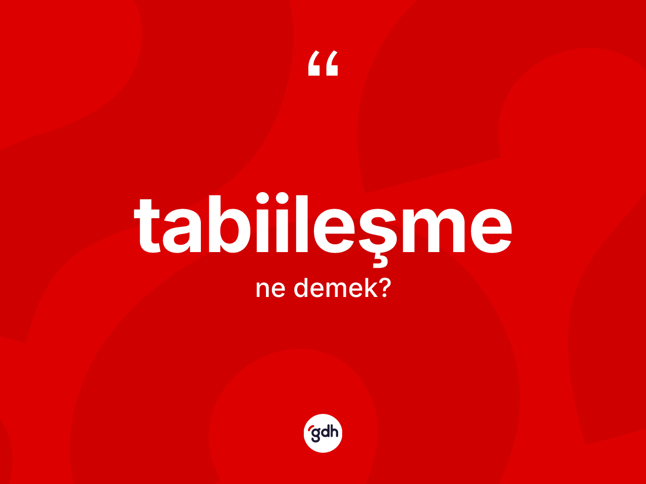 Tabiileşme kelimesinin tanımı nedir? Tabiileşmenin TDK'ya göre anlamı nedir?