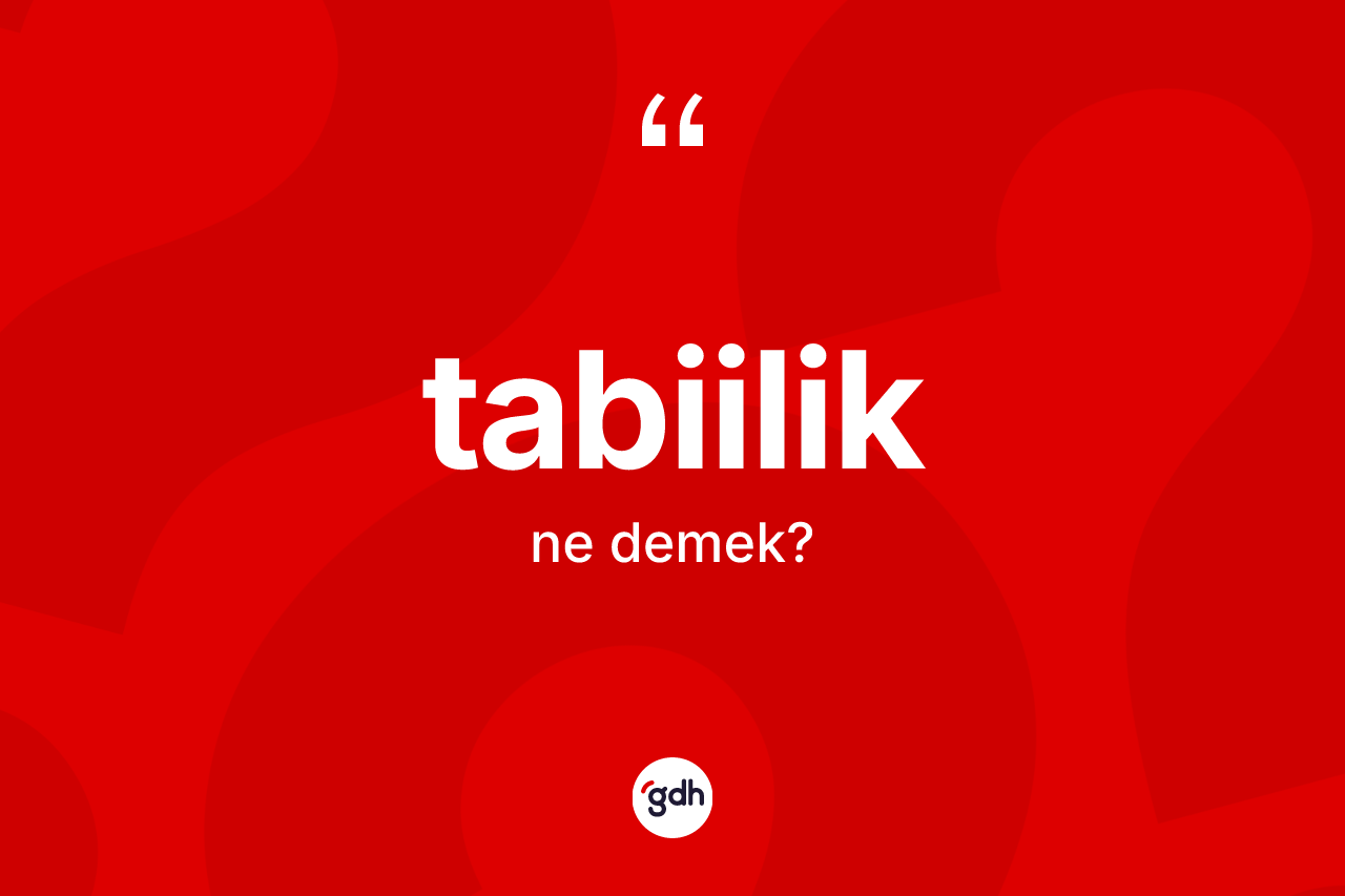Tabiilik kelimesi ne anlama gelir? Tabiiliğin TDK'ya göre anlamı nedir?