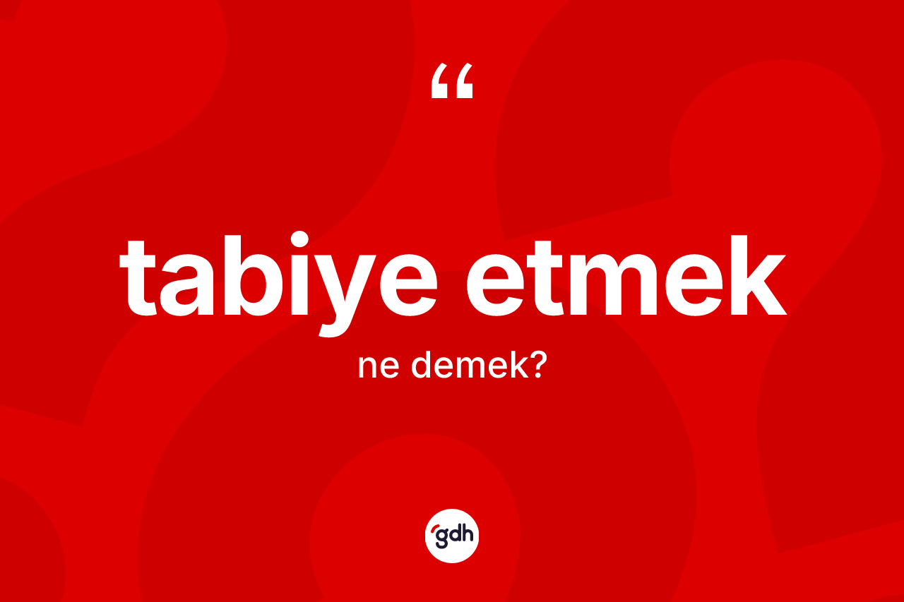 Tabiye etmek nedir? Tabiye etmek ifadesinin kaç farklı anlamı var?