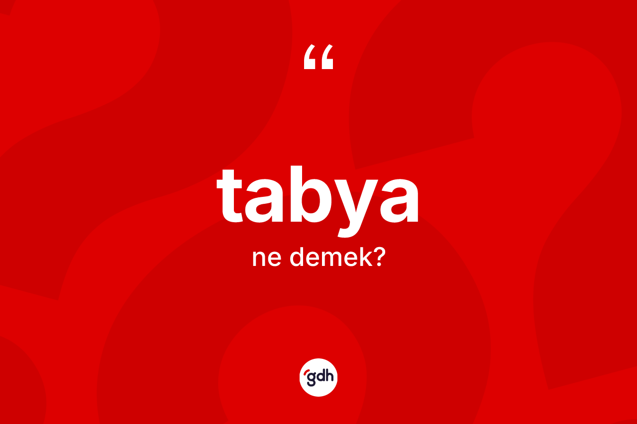 Tabya kelimesi nedir? Tabya kelimesinin özellikleri nelerdir?