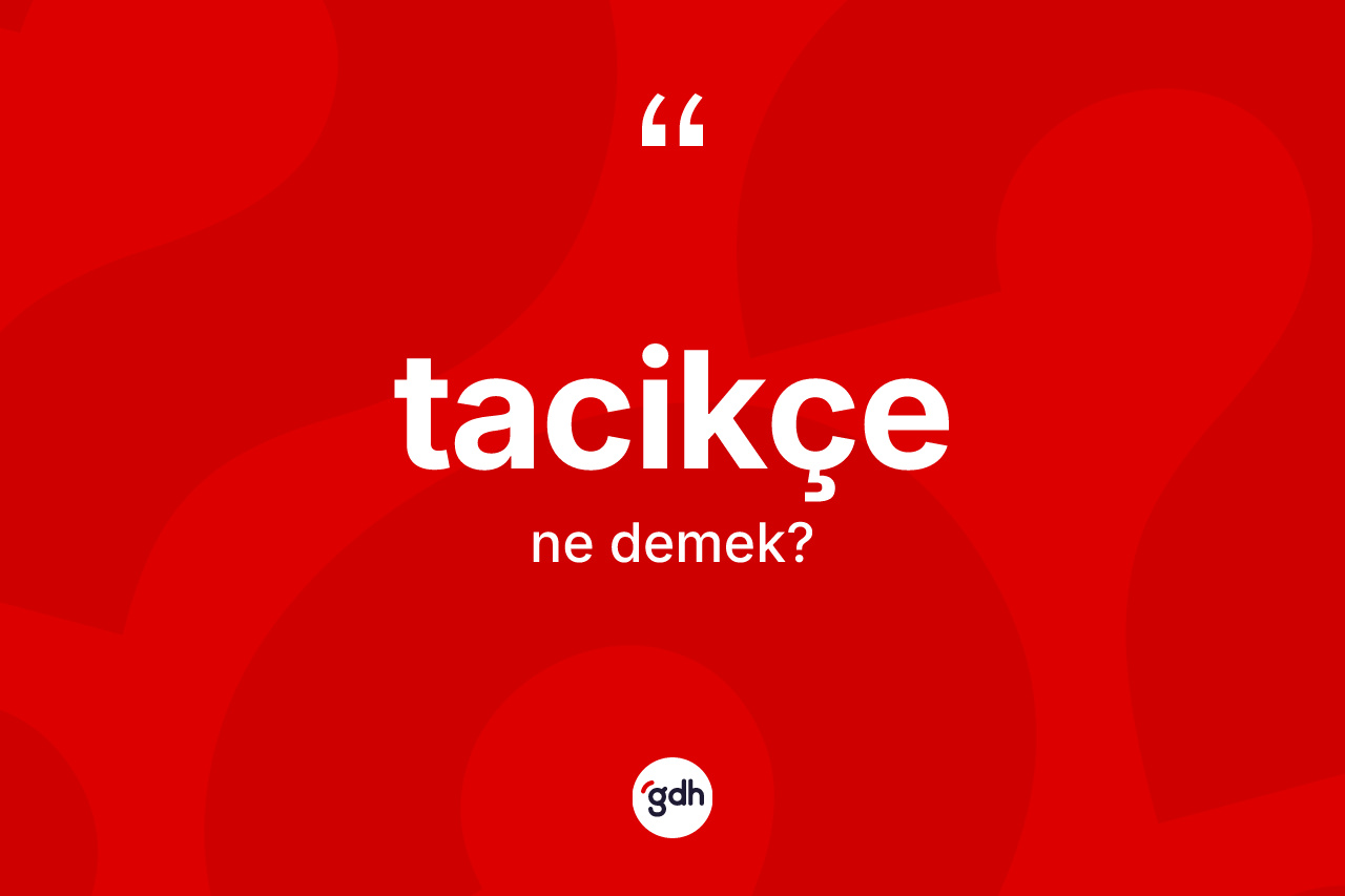 Tacikçe kelimesinin anlamı nedir? Tacikçe'nin TDK'ya göre anlamı nedir?