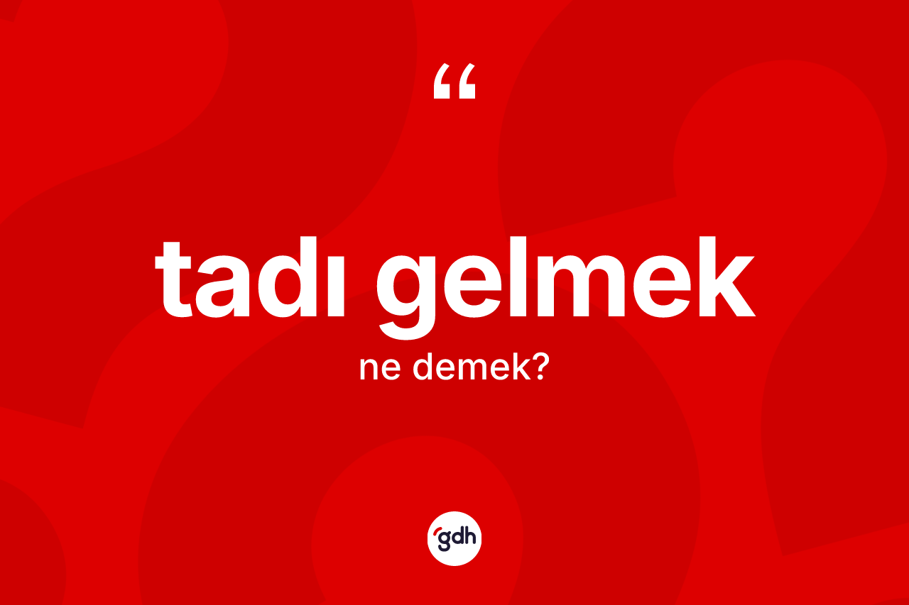 Tadı gelmek ifadesinin anlamı nedir? Tadı gelmek ifadesi nerede kullanılır?