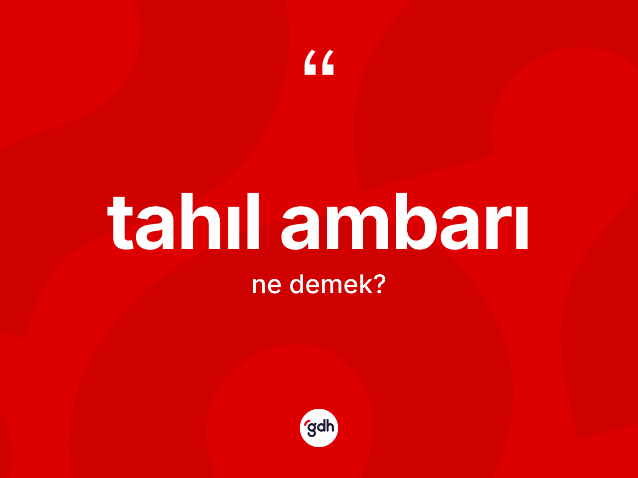 Tahıl ambarı kelimesinin sözlükteki tanımı nedir? Tahıl ambarı kelimesinin kaç farklı anlamı var?