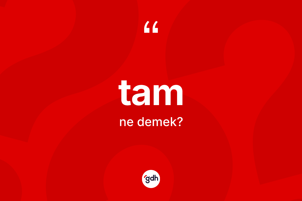 Tam kelimesinin anlamı nedir? Tamın TDK'ya göre anlamı nedir?