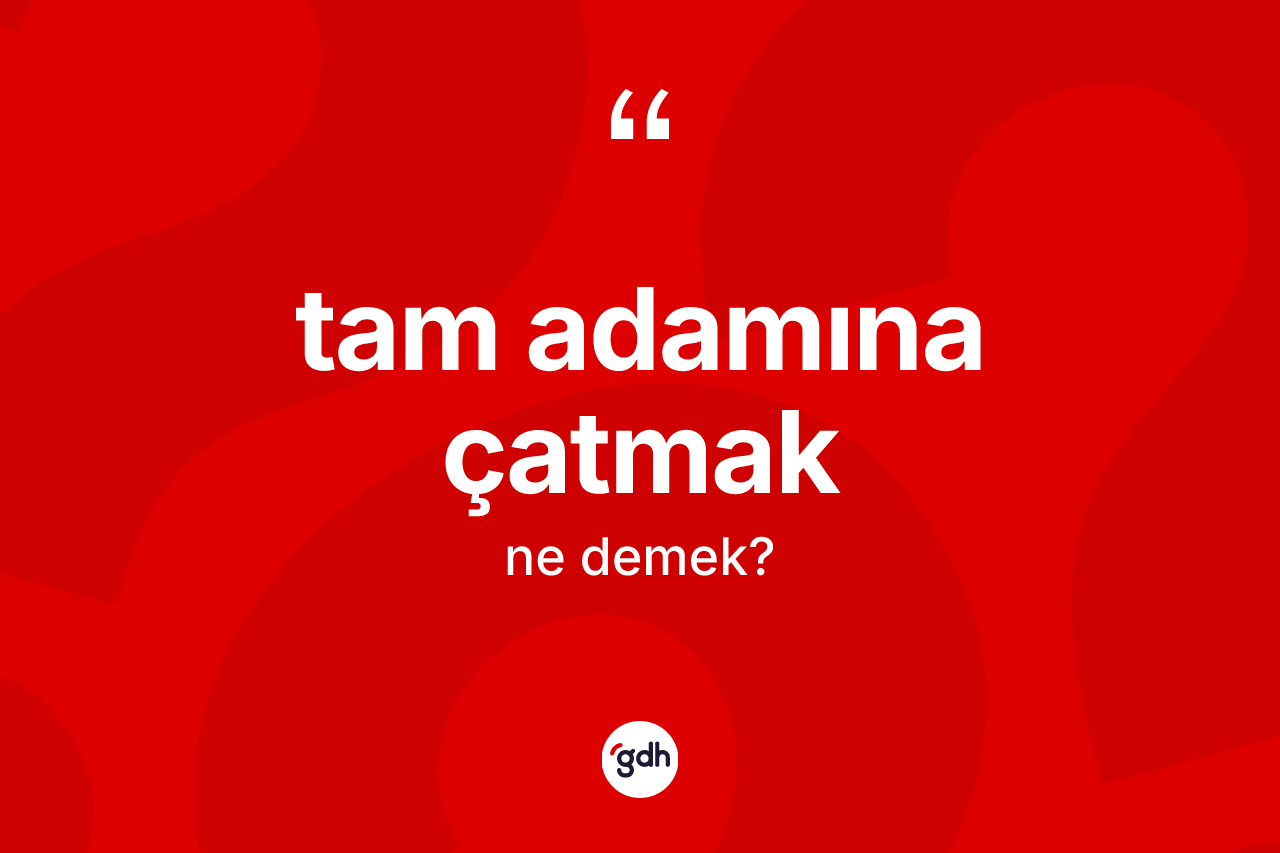 Tam adamına çatmak ifadesinin tanımı nedir? Tam adamına çatmak ifadesi nerede kullanılır?