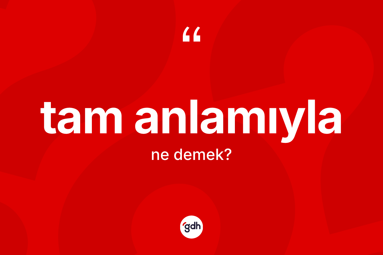 Tam anlamıyla kelimesi nedir? Tam anlamıylanın sözlükteki anlamı nedir?