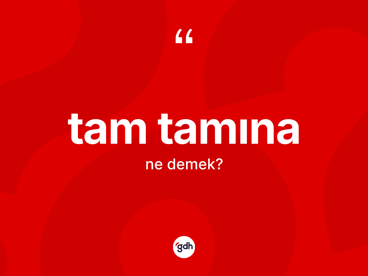 Tam tamına kelimesi ne demek? Tam tamınanın TDK'ya göre anlamı nedir?