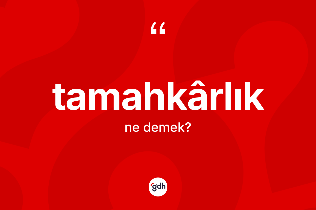 Tamahkârlık kelimesinin tanımı nedir? Tamahkârlığın sözlükteki anlamı nedir?